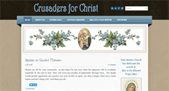 Desktop Screenshot of crusaders-for-christ.com